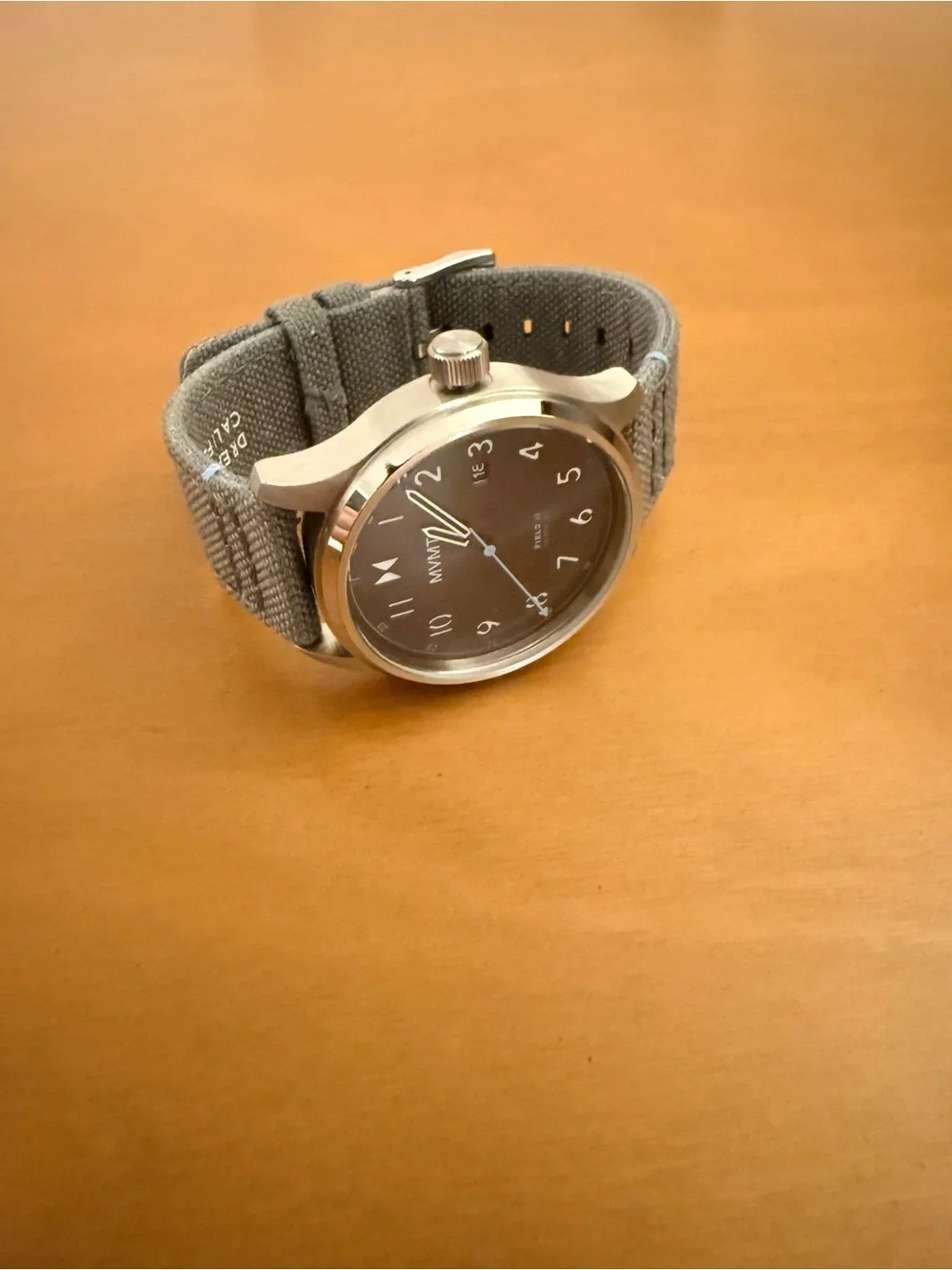 MVMT Gray Canvas Strap Watch with Black Dial